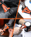 Two Piece Strap Wrench Set For Oil Filters, Shower Heads, Water Filters, And Jar Opener used on pipes, filters, and jars