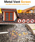 Roof with metal vent screen and street drain with mesh preventing debris, illustrating Six Pack 12 By 8 Inch 20 Mesh Stainless Steel Wire Mesh Screen For DIY Projects No Rust Cage Vent Garden Window Screen Filter Mesh Tough As Nails Durable For Airflow And Filtration use.