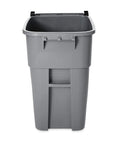 Front view of 65 Gallon Rollout Trash Can With Wheels For Commercial Kitchens And Facilities Tough As Nails Durable Heavy Duty