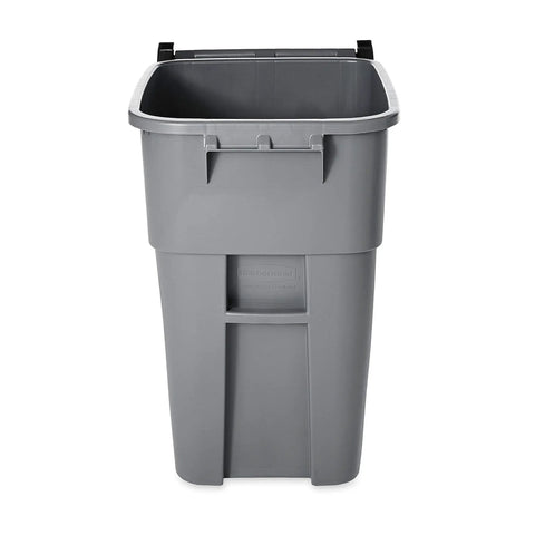 Front view of 65 Gallon Rollout Trash Can With Wheels For Commercial Kitchens And Facilities Tough As Nails Durable Heavy Duty