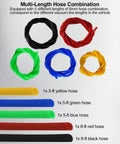 Ford 8mm Vacuum Line Kit For F150 1992 1993 1994 1995 1996 5.0 5.8 V8 Engines 5 Piece Silicone Hose Replacement Set with multi-color hoses