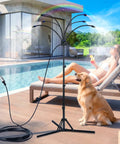 Six Nozzle Adjustable Standing Misting System For Outdoor Patio Cooling Beat The Heat Fast with Easy Install by poolside