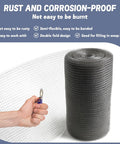 12 Inch By 50 Foot Stainless Steel Wire Mesh Roll For Rodents Mice 304 Stainless Rust Resistant Flexible Knitted Double Layer Mesh For Pest Prevention Heavy Duty Durable Easy To Cut And Install. rolled mesh with hand and lighter