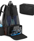 XL Mesh Scuba Diving Bag Backpack For Fins Mask Wetsuit Snorkeling Gear, Large Empty Bag Only, Patent Design, Breathable Quick Dry