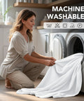 Dope Blackout Curtains For Bedroom And Living Room With Thermal Insulation, Rod Pocket Drapes, Pure White being machine washed