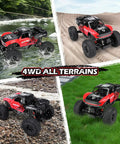 4x4 Offroad RC Truck Amphibious 1 12 Scale Monster Beast With Dual Motors Waterproof Chassis Rugged Crawler Includes Two Rechargeable Batteries Epic Gift For Kids And Adults in various terrains