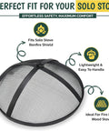 Heavy Duty 18.5 Inch Carbon Steel Fire Pit Screen Spark Protector For Smokeless Bonfire Shields And Round Pits