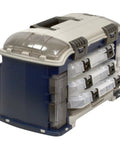 Angled Tackle System with three 3600 Stowaway boxes for easy access fishing tackle storage, durable DuraView covers, compact case