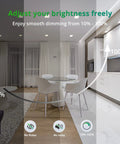 Living room dimming demonstration using 4Inch Recessed LED Lights 12 Pack Ultra Thin Square Ceiling Downlights With Junction Box 5CCT 2700K-5000K Dimmable 750LM 9W 75W Equivalent IC Rated ETL Listed Easy Install.