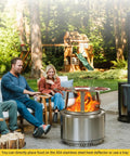 Group using Upgraded Heat Deflector For Solo Stove Yukon 27 Inch 304 Stainless Steel Diffuser With Detachable Legs in garden