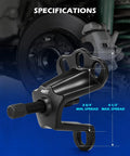 Orion Motor Tech front wheel hub puller in black steel for 3-3/4 to 4-1/2 in hub IDs, with 5/8-18 forcing bolt