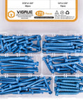 Heavy Duty Concrete Screws Set 175 Pieces Hex Head Masonry Screws With Diamond Point in plastic case