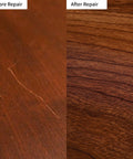 Heavy Duty Furniture Repair Kit Wood Markers And Wax Sticks For Crushing Bad Scratches And Deep Gouges Touch Up Tools For Hardwood Floors Desks Tables 25 Piece Set After using the kit on scratched wood.