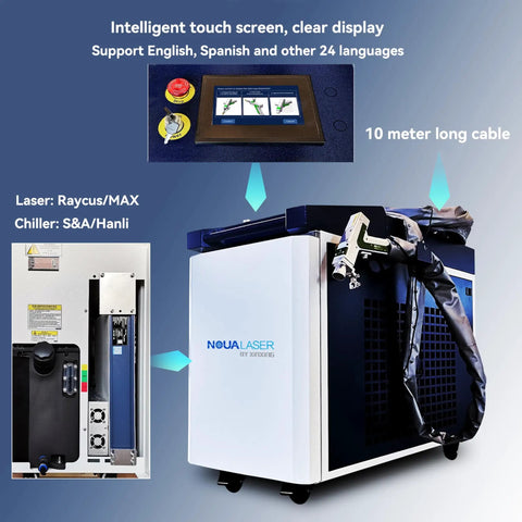Laser Welding Machine 1500W 4 In 1 Handheld Fiber Welder And Cutter For Metal Rust Removal 0.2 To 5 Mm Continuous Operation Auto Wire Feeder Industrial And Home 220V For Pros And DIYers, front view