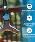 Comfort Grip VB Hose Connector With Built In Vacuum Breaker And Ball Valve, Backflow Prevention, Ergonomic No Slip Grip, shown in use.