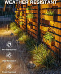 12W Ultra Bright Low Voltage Landscape Lights Shielded In Ground Well Lights 12V To 24V Warm White illuminating pathway in rain