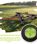 Leveling And Alignment Stand For Golf Launch Monitors Pro Grade Metal Build With Precise Adjustable Feet on grass