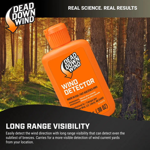 Long Range Odorless Wind Detector That Sniffs Out Subtle Breezes And Maps Direction Instantly in an orange tube against a forest backdrop.
