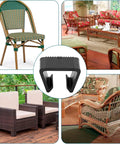 8 Pieces Outdoor Furniture Clips For Sectional Sofas And Rattan Patio Sets, Easy Connect Modular Couch Sections, center clip
