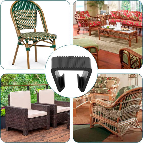 8 Pieces Outdoor Furniture Clips For Sectional Sofas And Rattan Patio Sets, Easy Connect Modular Couch Sections, center clip