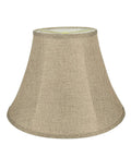 Dope Collapsible Bell Lamp Shade In Wheat Linen With Spider Fitter And Brass Hardware 9 Inch Top 18 Inch Bottom 13 Inch Slant