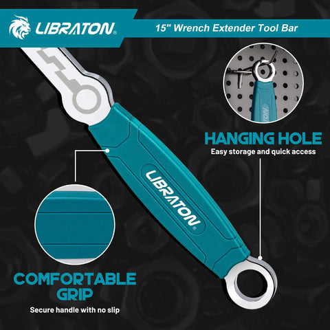 15 Inch Wrench Extender Tool Bar Turbo Boost For Maximum Leverage And Universal Fit Heavy Duty Extension Spanner Adapter