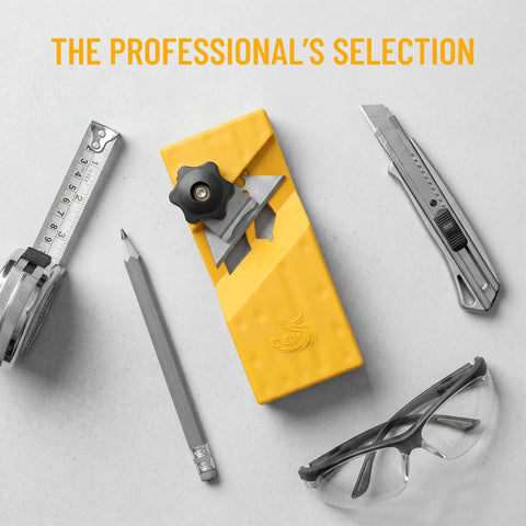 Multi Function Drywall Chamfer Tool With 10 Blades Hand Plane For Gypsum Board Edge Trimming Rasp And V Edge Chamfer Plasterboard Cutter For Woodworkers Workhorse Pro Grade Finish, yellow body