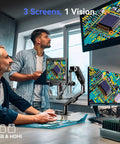 3D Digital Microscope For Soldering With Magnetic Dual Lens, 360 Degree Side Viewing, 7 Inch IPS Screen, 3K Resolution, HDMI And USB Output, Gooseneck Light, Repair Mat, 16GB Built In Memory, Pro Grade Tool For PCB Repair And Jewelry Inspection on PCB