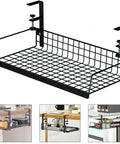Under Desk Cable Organizer And Desktop Cord Keeper With Versatile Wire Management Box For Computer Setup Slays The Clutter Game And Keeps Your Home Office Looking Fresh So You Never Deal With Tangled Wires Again - black wire management tray with clamps.