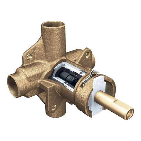 PosiTemp Rough In Pressure Balancing Shower Valve For Half Inch CC Connection Behind Wall Install A DIY Upgrade For Your Home Shower Experience Easy Install
