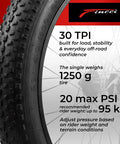 Pair Of 26 X 4.0 Fat Mountain Bike Tires Foldable 100559 Anti Puncture 3mm Nylon Antipuncture With Kevlar Bead For All Terrain Grippy Traction On Sand Snow Dirt Standard 26 Inch Fat Rims, 30 TPI, 1250 g