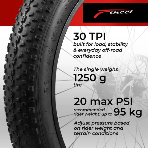 Pair Of 26 X 4.0 Fat Mountain Bike Tires Foldable 100559 Anti Puncture 3mm Nylon Antipuncture With Kevlar Bead For All Terrain Grippy Traction On Sand Snow Dirt Standard 26 Inch Fat Rims, 30 TPI, 1250 g