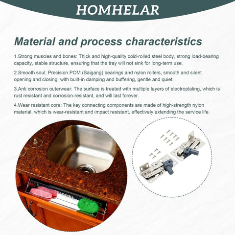 Soft Close Pivot Hinges With Screws For Closets, Bookcases, Cabinets And Sink TipOut Doors 50 Degree Opening Model LD022050SC Space Saving Furniture Hardware For Home Cabinets And Display Units installed view