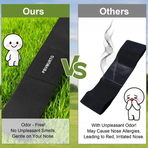 Comparison of Golf Swing Training Arm Band With Clear Instructions, Corrects Chicken Wing, Aligns Elbows, Non Slip Fit vs competitor