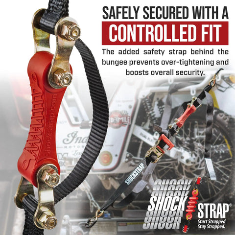Heavy Duty 7 Foot By One And A Half Inch Shock Absorbing Ratchet Straps For Cargo Haul Securement, 1000 Lb Working Load Limit And 3000 Lb Break Strength, 4 Pack With Plastic Clips And Safety Strap For Extra Security, shown with controlled fit.