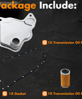 Go-To CVT Transmission Filter And Oil Pan Gasket Kit 31728-29X0D with oil pan, gasket, and filter for Nissan models.