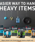Claw Drywall Picture Hanger Variety Pack with Spot Markers displayed in packaging with weight ratings, ideal for home decor.