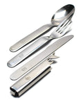 Hungarian Army Cutlery Set 4 Pieces Military Issue Camping Utensils Kit With 5 In 1 Detachable Fork Spoon Knife Can Bottle Opener