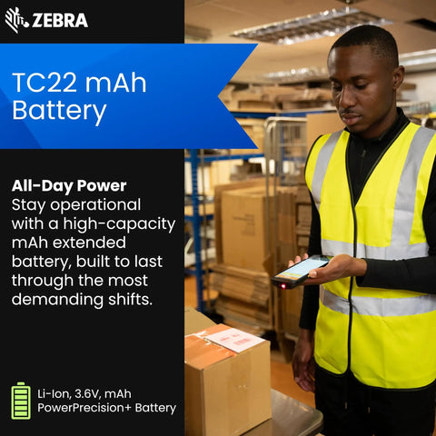 Warehouse worker using 6 Inch Android Handheld Barcode Scanner With WiFi 6 Bluetooth NFC USB C for inventory.