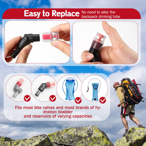 Bite Valve Replacement Pack For Hydration Reservoirs And Packs Silicone Sheath With Inner Post Fits Osprey Hydraulics And Most Brands 4 Pack Great For Hiking And Travel Or Everyday Hydration On The Go