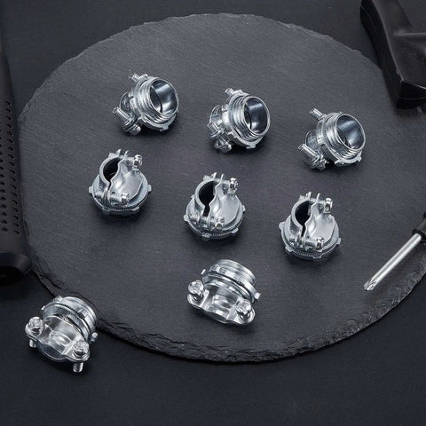 Bulk 50 Pack Three Quarter Inch Cable Connectors Clamp Type Conduit Clamp For Electrical Wires Heavy Duty Zinc Alloy Corrosion Resistant