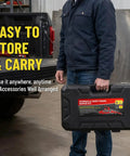 Heavy Duty 6 Ton Hydraulic Ram Jack And Pump Kit For Auto Body Repair And Frame Straightening With Ergonomic Handle Rust Proof Coated Steel Construction Easy To Use Mechanic Tool in portable storage case.