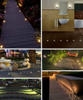 LED Mini In-Ground Well Lights Finger Size 1W 12V DC 120 Degree Wide Beam IP67 Waterproof Recessed Marker Light For Outdoor Landscape Underground Lighting Warm White 3000K illuminating walkways and gardens