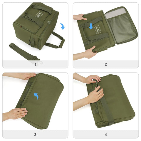 Collapsible design of 32L Soft Side Cooler Bag Insulated For Picnic Beach Camping And Travel, fits 48 cans