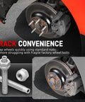 Rock Solid 90mm Wheel Stud Conversion Kit Forged From Heavy Duty Crmo Steel With M12 Threads To Fit Your E-Series Rides Perfectly And Handle Thick Washers Up To 20mm Without Breaking A Sweat On The Road, installed on brake hub