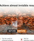Clear Color Countertop Repair Kit For Granite Marble Quartz Porcelain Tile Ceramic Surfaces with polisher, before-and-after image