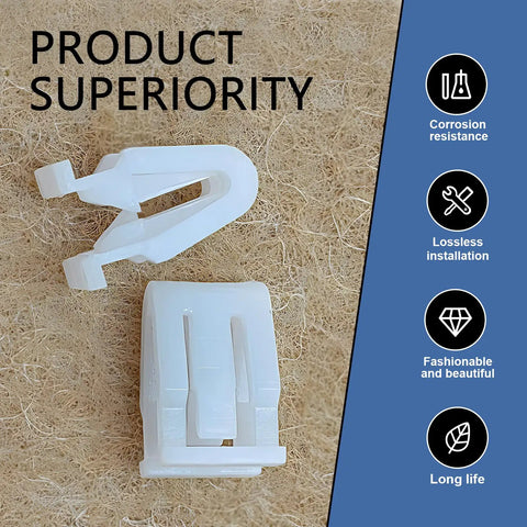 Universal Car Fastener Clips 20 Pack Made From Nylon Durable White Plastic With Water Resistant Build U Shape Clips