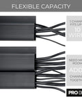 J Channel Cable Raceways For Under Desk Wire Management Six 16 Inch Black Cable Channels With Adhesive Mounting Tape