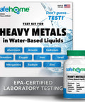 Heavy Metals Test Kit For Water Based Liquids Test Ten Metals At An EPA Certified Lab package and testing bottle