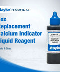Calcium Indicator Liquid 2 Ounce Dropper Refill For Pool And Spa Water Test Kits Easy Calcium Hardness Testing Prolong Kit Life Replace Annually Made In USA, Taylor bottle